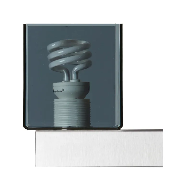 Applique da muro DIDODADO con supporto in acciaio satinato 11x17xh17 cm paralume Grigio Fumè Emporium Saldi