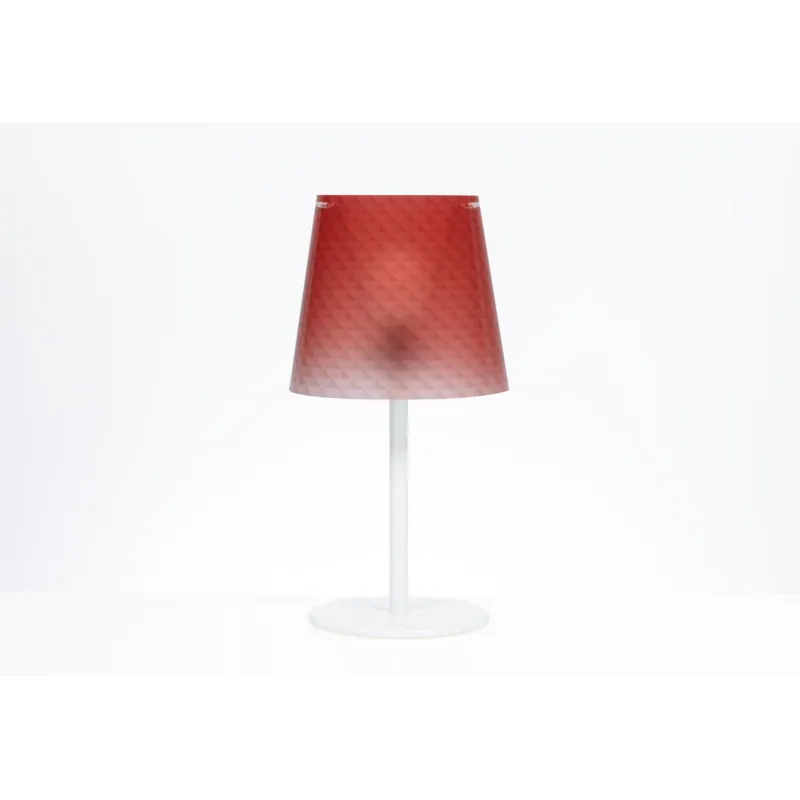 Lampada da tavolo Alta BOEMIA Ø 30xh58 cm con paralume conico in policarbonato rosso Emporium Subito Disponibile