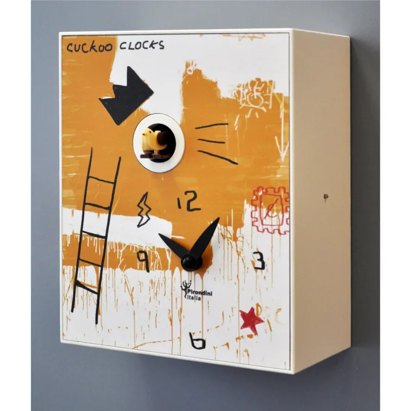 Offerta Lampo Orologio da Parete Cucù, Basquiat 16,5x10xh20 cm design Domenico Cimino Pirondini
