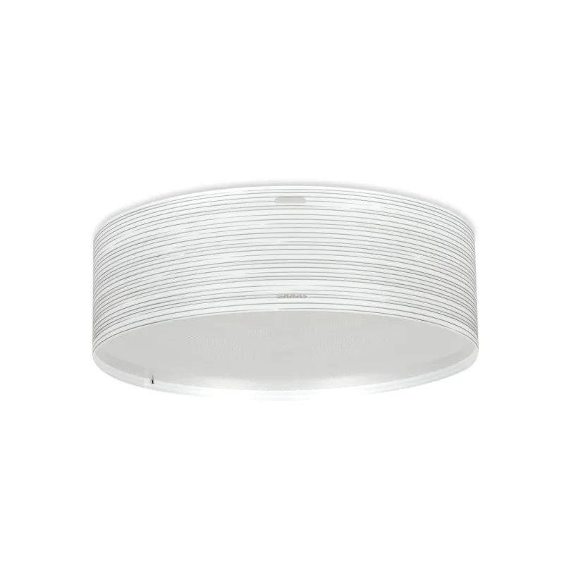Plafoniera con paralume cilindrico in polipropilene RIGATONE Ø60xh14,4 cm con paralume conico bianco perla Emporium Must-Have