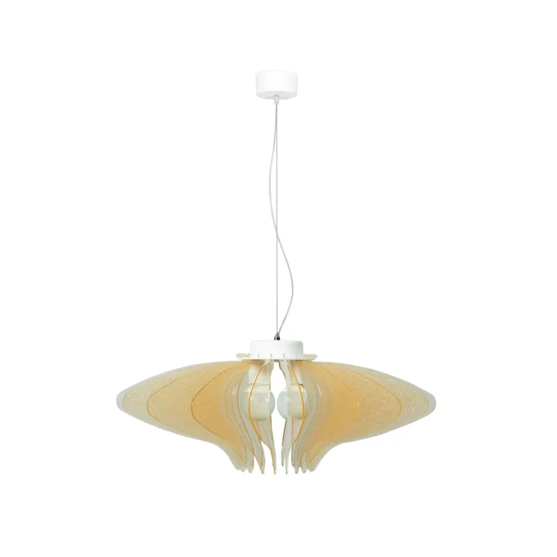Sospensione in metacrilato E-Flash CIGNO Ø 52xh27 cm Struttura in metallo cromato colore, texture gold Emporium Promozione