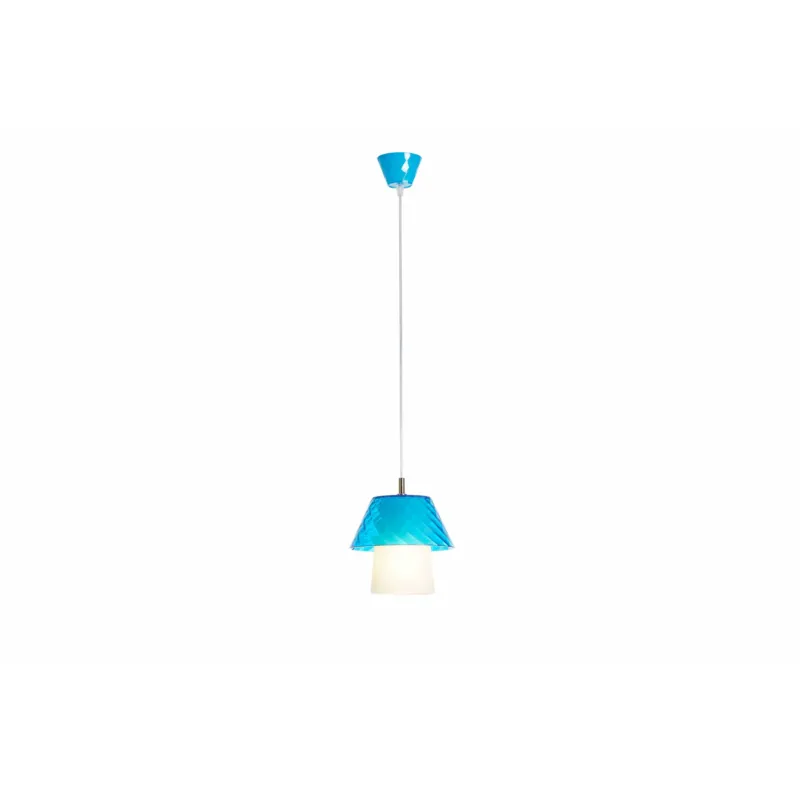 Sospensione realizzata in materiale acrilico TRILLY 1 Luce Ø20xh 25 cm BLU Emporium Vendita Finale