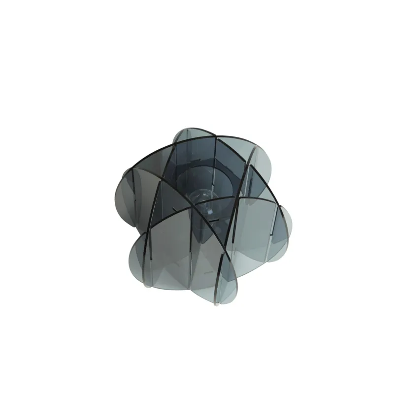 Lampada da tavolo in metacrilato ALLEGRETTA Ø22 cm Grigio Fumè Emporium Prezzo Ridotto