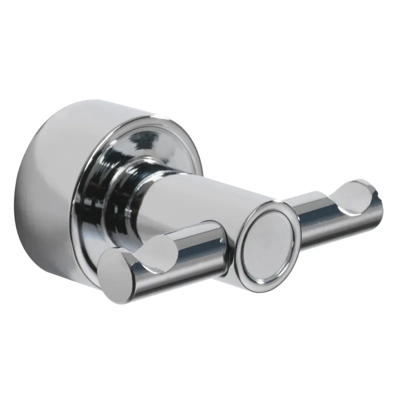 Appendino doppio in ottone cromato Linea Tiffany 6x4xh3 cm inox lucido Carlo Iotti- Accessori Bagno Offerta Lampo