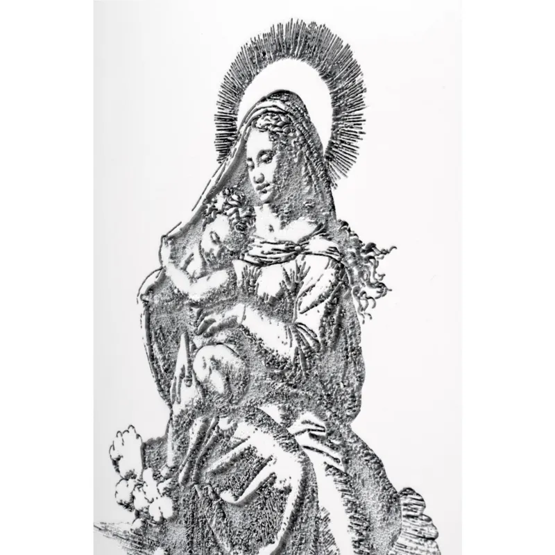 Compra Oggi Stesso Quadro sacro Regina decoro in legno taglio laser 30x20xh1,5 cm colore bianco legno I Dettagli