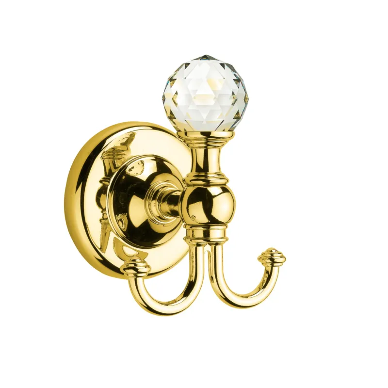 Appendino Linea MADRAS ORIENTE 7x6,5xh9 cm oro lucido e Swarovski trasparente cristallino IBB 1974 Ultime Pezzi