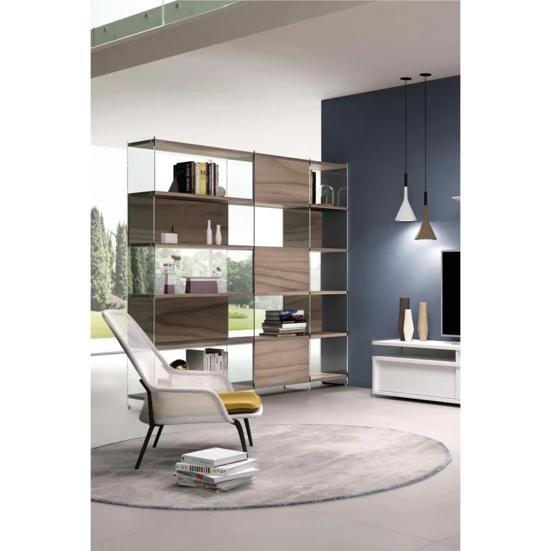 A Buon Prezzo Composizione byblos 34 - ripiani in 193.x36xh202 cm Pezzani srl Grigio Ardesia