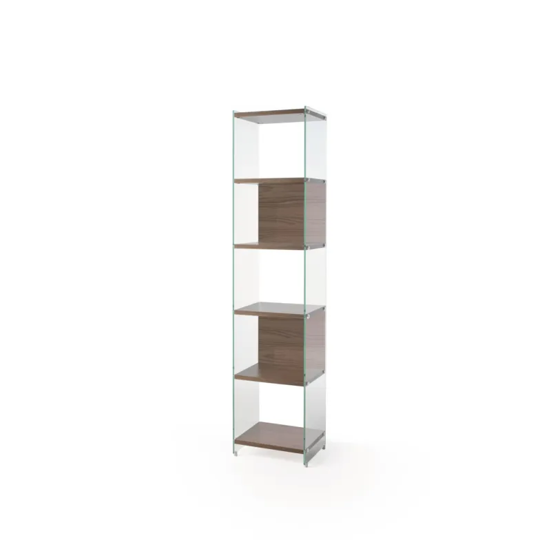 Libreria componibile da cm.45 - fianco alto 202 cm ripiani in BYBLOS Pezzani srl Grigio Ardesia Super Prezzo