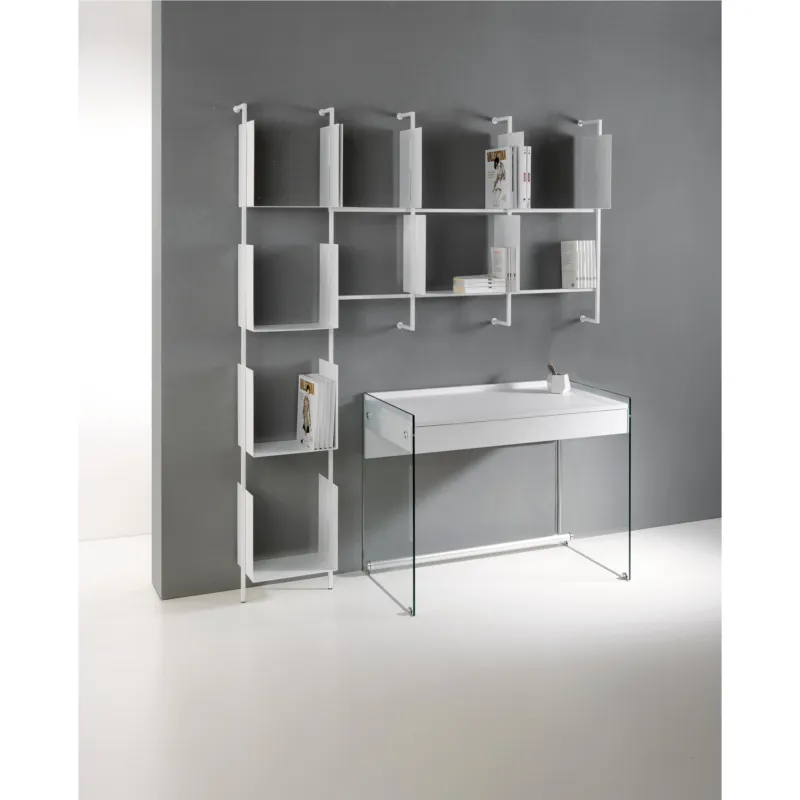 Libreria componibile - LIBRA Pezzani srl Bianco Sablé, Bianco Sablé, Bianco Ultimissimo Modello