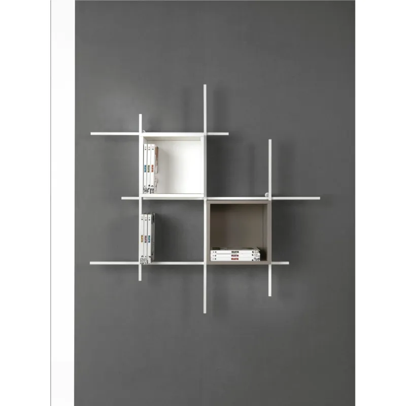 Ultime Pezzi Libreria componibile - LIBRA Pezzani srl Bianco Sablé, Bianco Opaco, Bianco