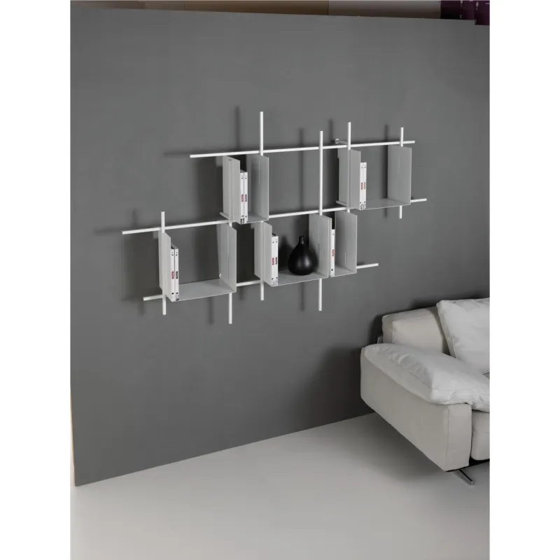 Libreria componibile - LIBRA Pezzani srl Bianco Sablé, Bianco Sablé, Bianco Prezzo Basso