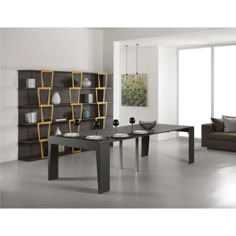 Tavolo-consolle allungabile MARVEL PLUS Dimensioni chiuso 45x120x75h Dimensioni apertura massima 285x120x75h cm Pezzani srl Cioccolato Sablé, Cemento Affare