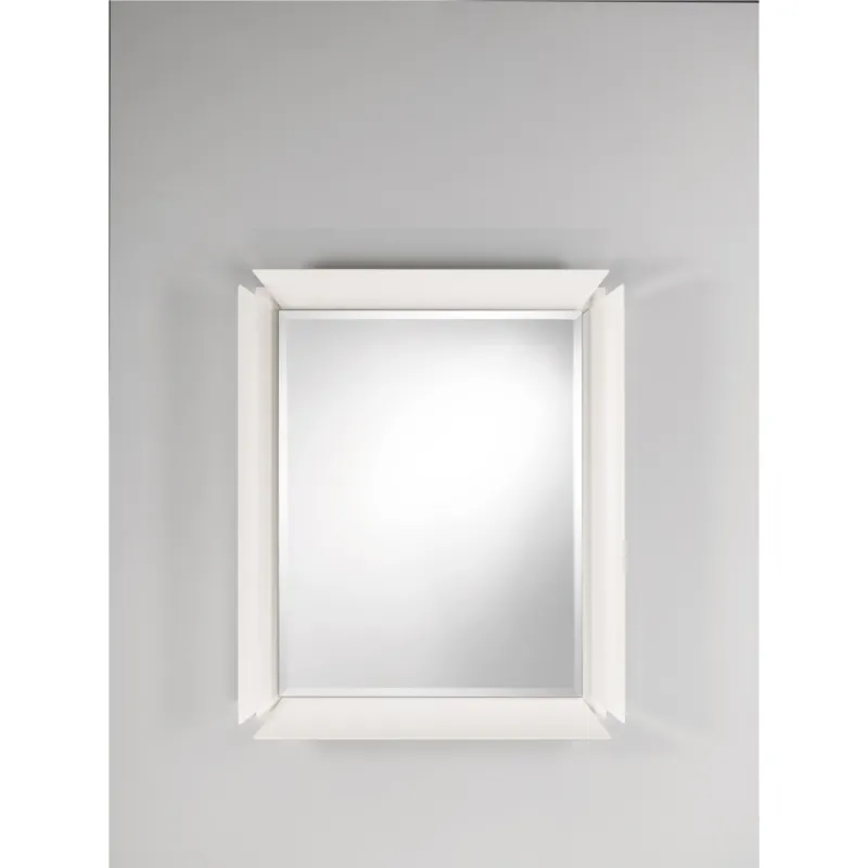 Compra Adesso Specchio rettangolare da parete in alluminio verniciato Glam 80x96 Pezzani srl Cioccolato Sablé, Bianco Opaco