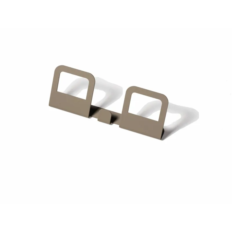 Offerta Del Giorno Appendiabiti 2 posti HANG 20x5xh5 cm in acciaio verniciato con finitura sablé Pezzani srl Ardesia Sablé