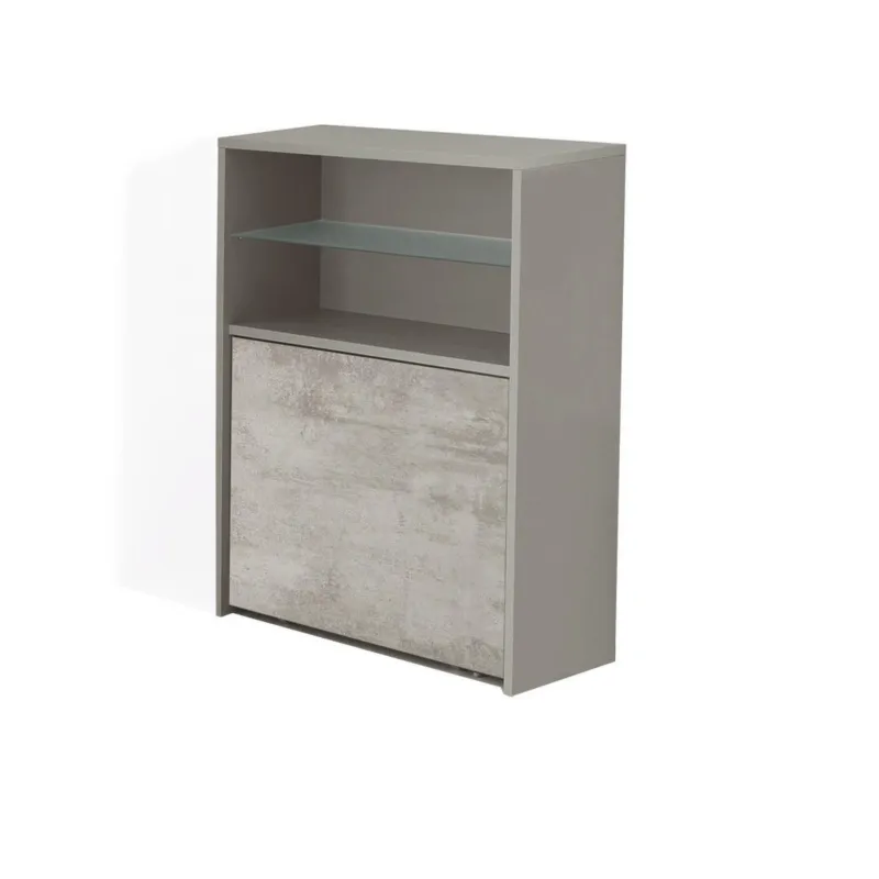 Direttamente Dal Produttore Libreria 96x37,5xh125 cm con tavolo chiudibile e sei sedie ZETA O FIRST chiudibili Pezzani srl Bianco Opaco, Satinato, Bianco Opac