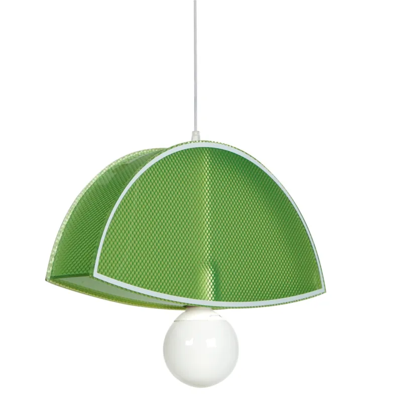 Sospensione in cristallo acrilico prismatico BLUNDER 42x42xh10 cm 1 luce verde trasparente Emporium Prezzo Conveniente