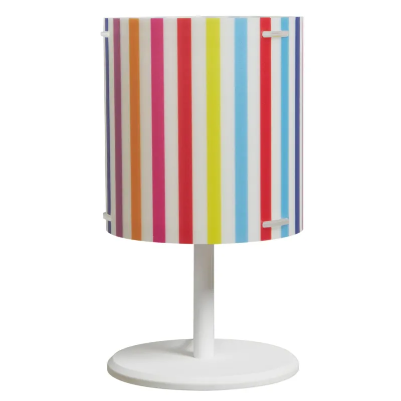 Abat-Jour per camerette CYLINDER Ø 18xh 25 cm in multicolor righe Emporium Più Venduto