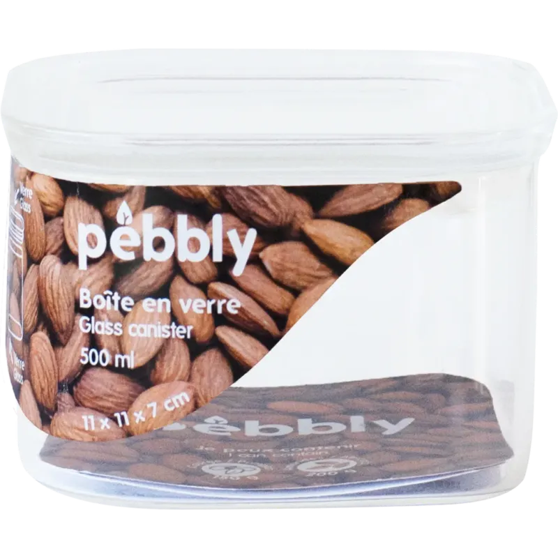 Occasione Imperdibile Contenitore Quadrato con Coperchio in Vetro,500 ml
