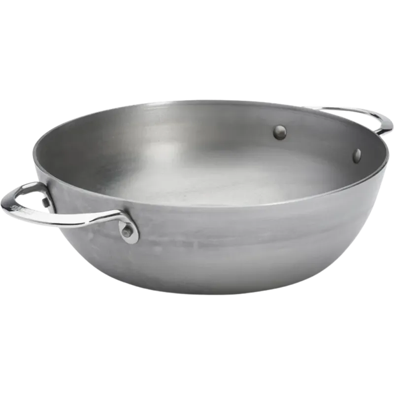 Esclusivo Mineral B - Padella Lionese Tonda Profonda con 2 Maniglie,Ø 24 cm