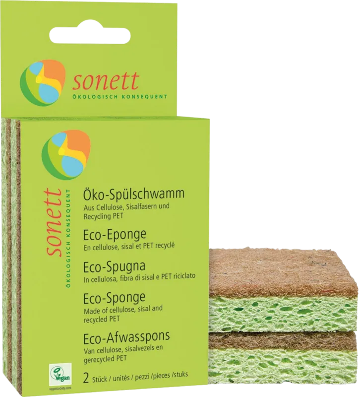 Consegna Rapida Set di 2 Eco-Spugne per Piatti