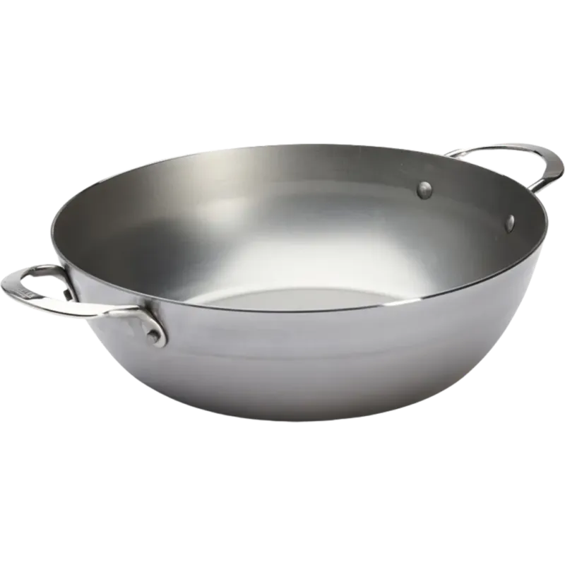 Mineral B - Padella Lionese Tonda Profonda con 2 Maniglie,Ø 32 cm Di Tendenza