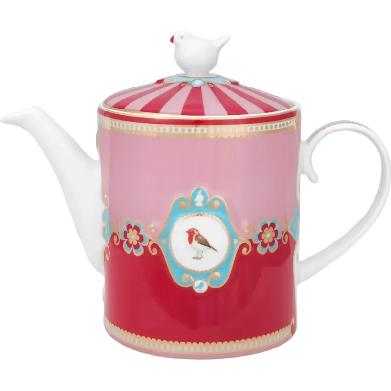 Love Birds - Teiera,Rosso/Rosa Prezzo Ridotto