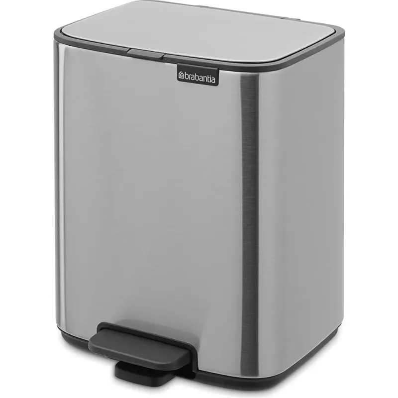 Compra Online Bo - Pattumiera a Pedale, 7 L,Matt Steel Fingerprint Proof