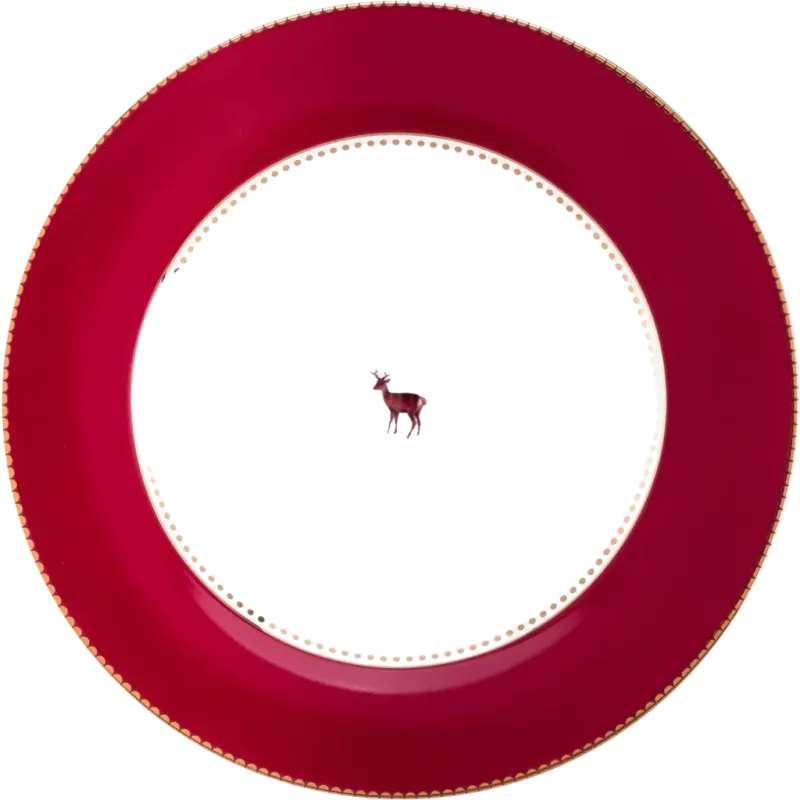 Love Birds - Piatto Deer Dark Red,26,5 cm Ultima Occasione