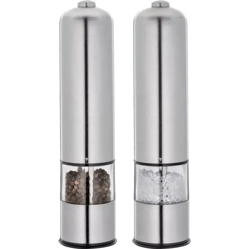 Acquista Ora BERGAMO - Set Macinapepe e Macinasale Elettrico,Argento