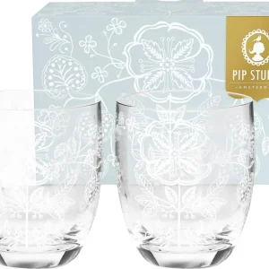Lily & Lotus - Bicchieri Acqua Fiore White - Set di 2 Pezzi Promo Stagionale