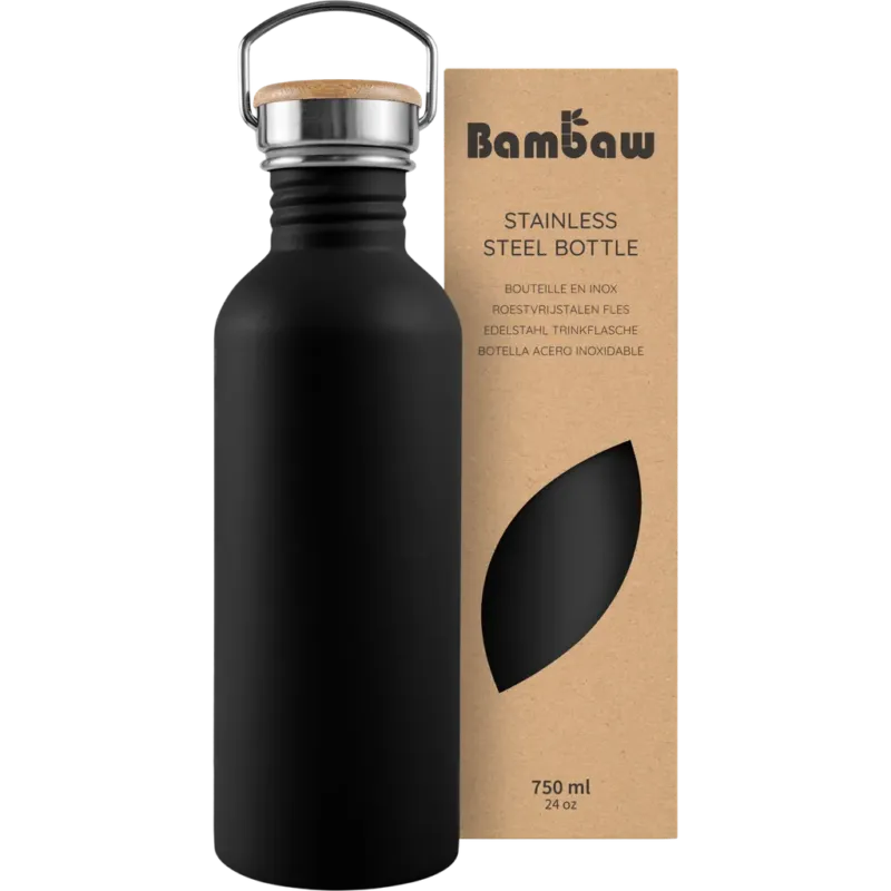 Professionale Borraccia in Acciaio Inossidabile, 750 ml,Jet Black