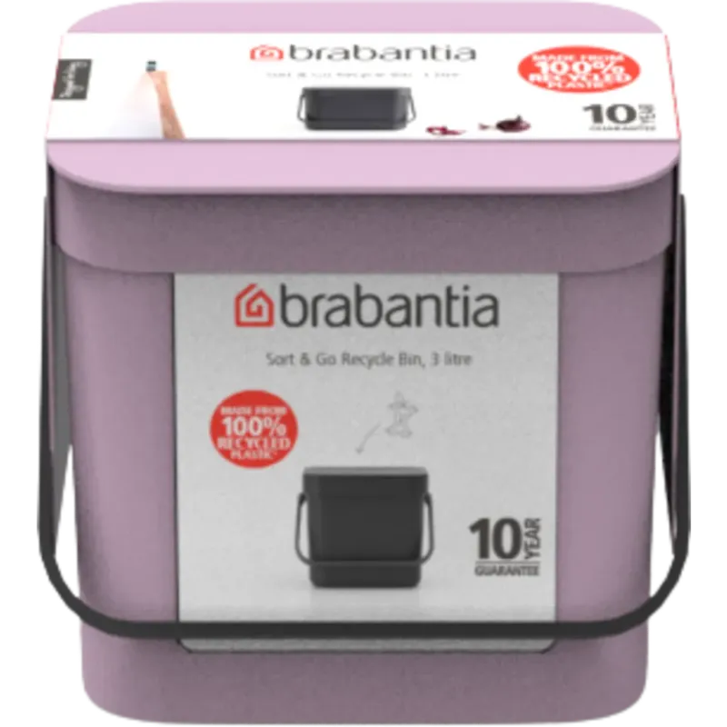 Sort & Go - Pattumiera 3 L,Lilac Pink Offerta Speciale