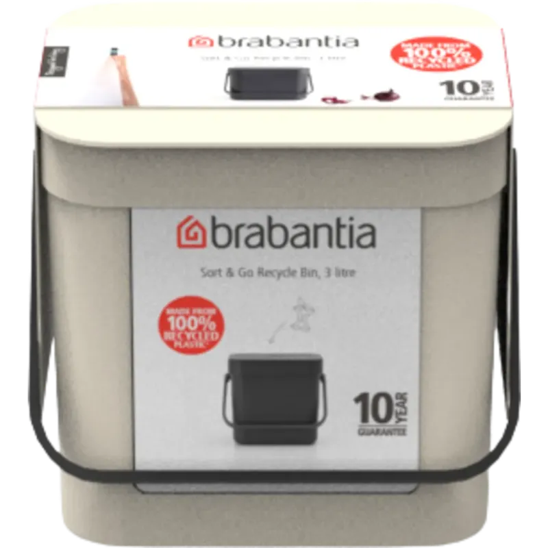 Sort & Go - Pattumiera 3 L,Soft Beige Soddisfatti O Rimborsati