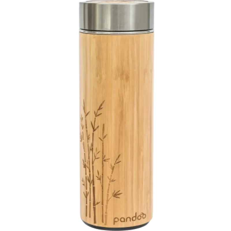 Borraccia Termica in Bambù e Acciaio Inox,480 ml Offerta Limitata