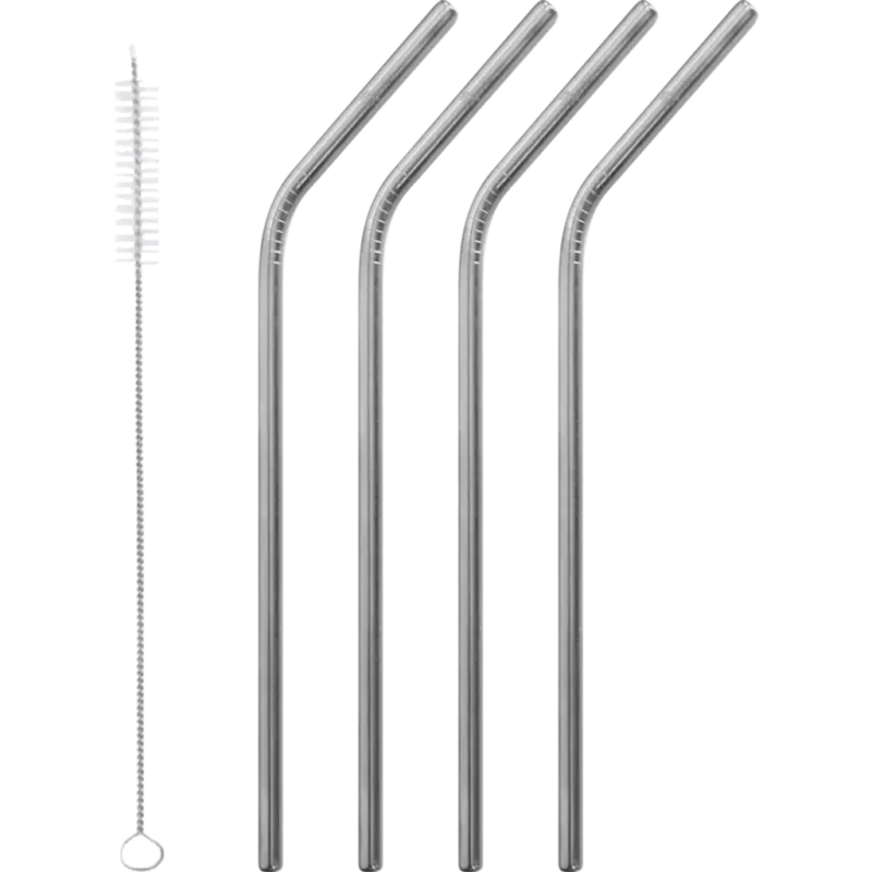 Occasione Imperdibile Cannuccia in Acciaio Inox - Curva,4 pezzi
