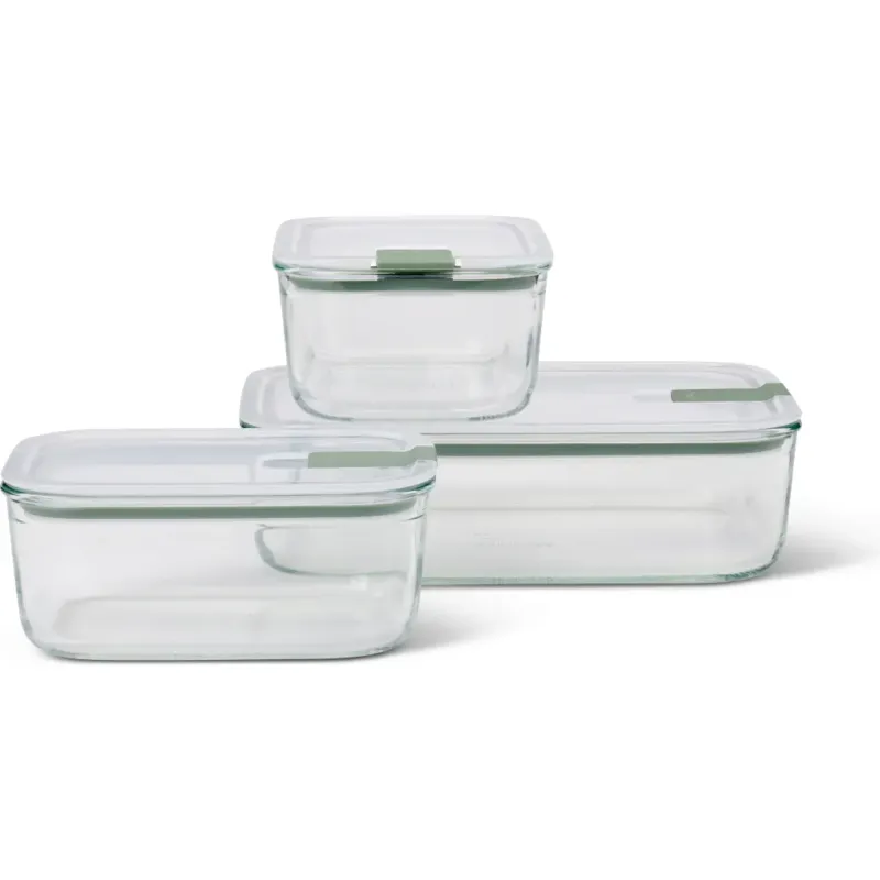 Offerta Speciale Contenitori in Vetro EasyClip - 3 Pezzi, Nordic Sage,2 x 700 ml + 1500 ml