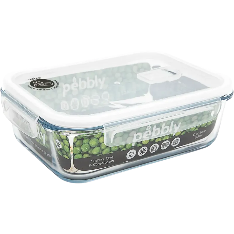 Contenitore Rettangolare per Alimenti - Vetro /PP,1500 ml Occasione Imperdibile