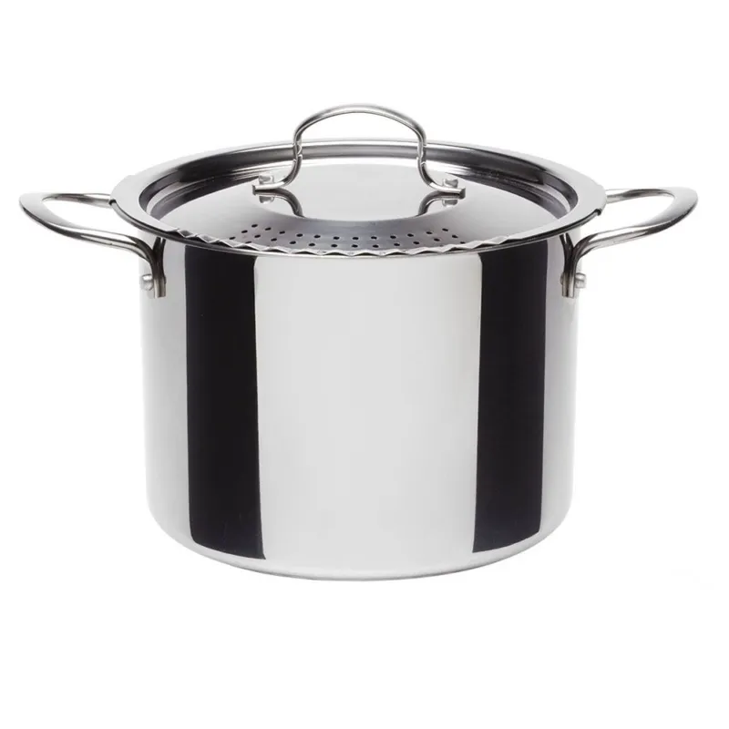 Sconto VANITOSA - Pasta pot con coperchio scolapasta cm 22 Acciaio inox Acciaio