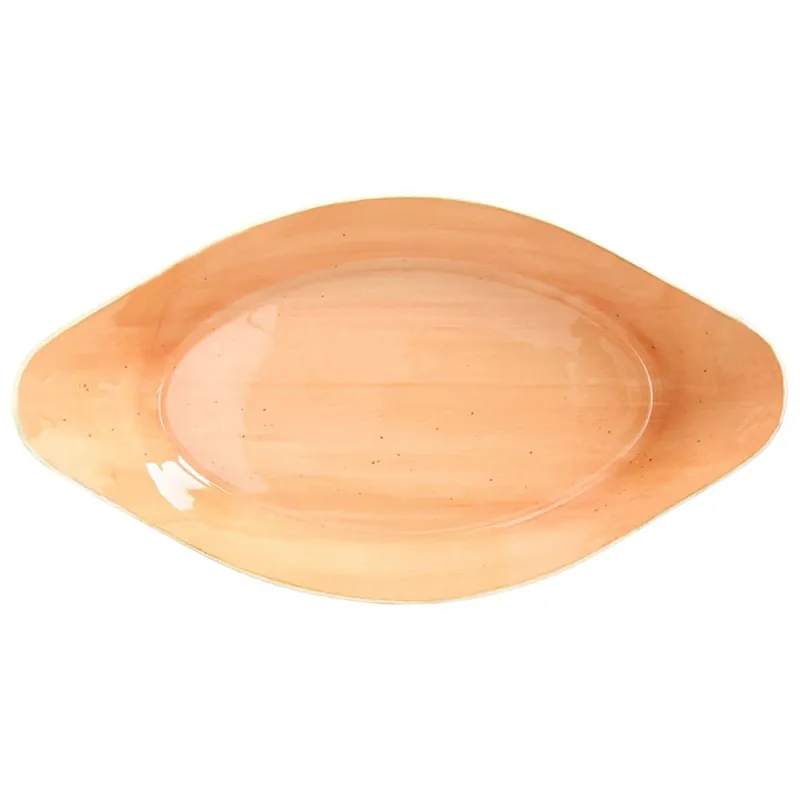 Occasione Ovale forno Porcellana 23 cm x H 4 cm Porcellana Arancio