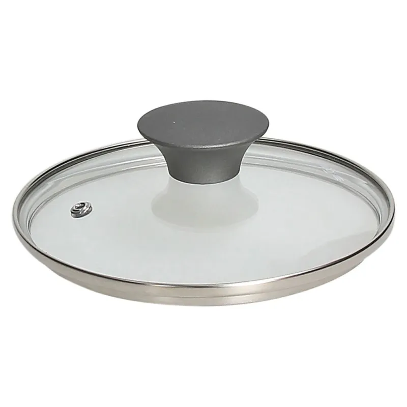 Novità PURE ROQ - Coperchio trasparente con sfiato Vetro 16 cm Vetro Grigio