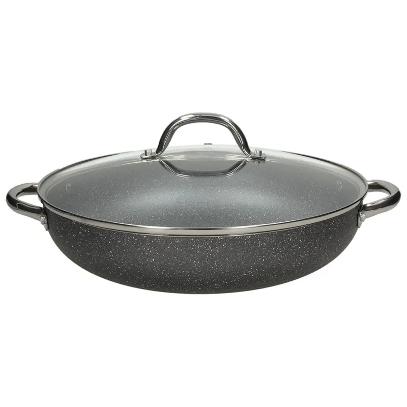 Economico BIG FAMILY - Tegame con coperchio Alluminio 32 cm x H 7,3 cm Alluminio Grigio