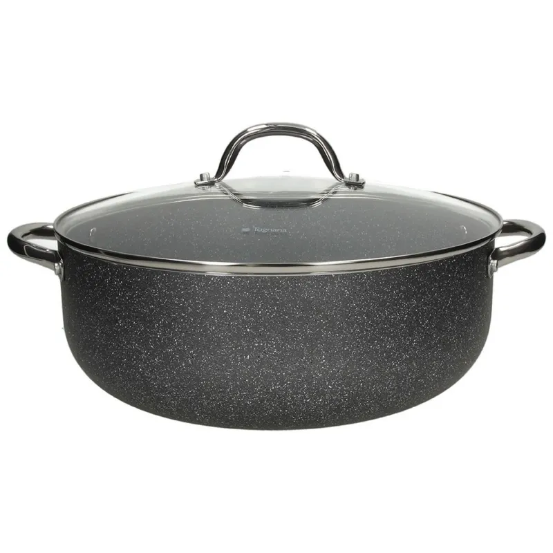 BIG FAMILY - Casseruola con coperchio Alluminio 32 cm x H 12 cm Alluminio Grigio Prezzo Di Fabbrica