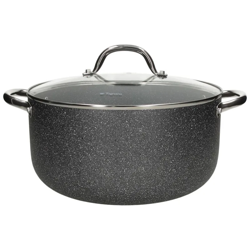 Reso Gratuito BIG FAMILY - Pentola con coperchio Alluminio 28 cm x H 14 cm Alluminio Grigio