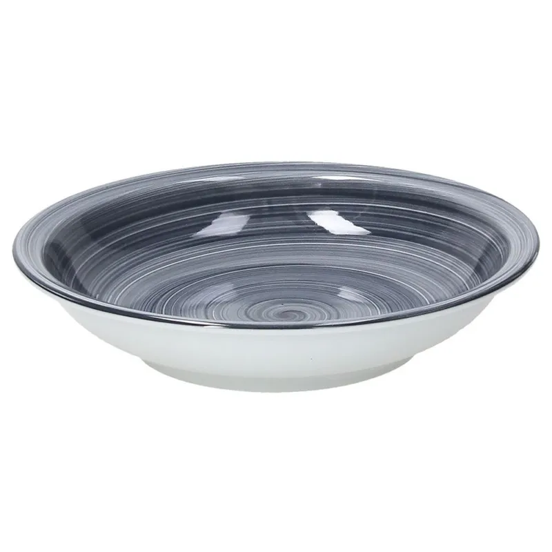 Piatto fondo cm 21 Giotto -grigio- Porcellana Grigio Più Venduto