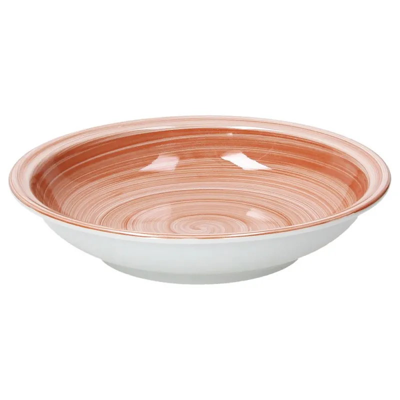 Piatto fondo cm 21 Giotto -mattone- Porcellana Rosso Saldi
