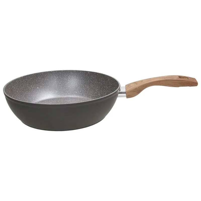 Prezzo Scontato GREAT STONE - Padella alta 28 cm Alluminio Grigio