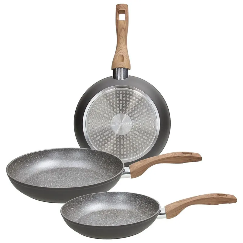 Ultime Pezzi Set 3 padelle 20/24/28 cm Alluminio Grigio