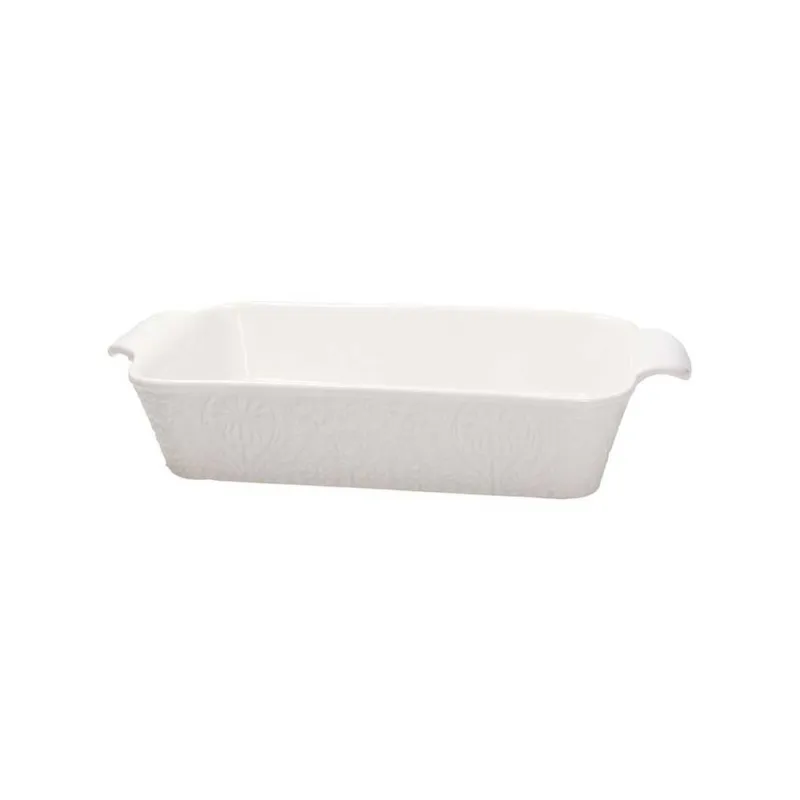 Spedito Oggi Pirofila rettangolare 32 cm x 17,5 cm x H 5,5 cm Copenaghen Porcellana Bianco