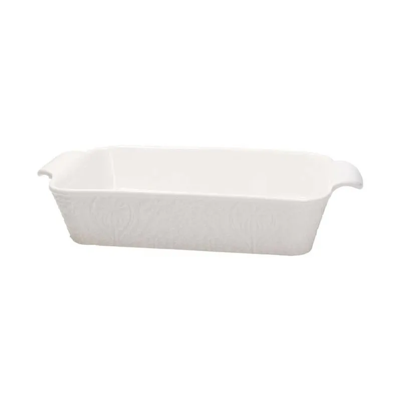 Economico Pirofila rettangolare 37 cm x 21,5 cm x H 6 cm Copenaghen Porcellana Bianco