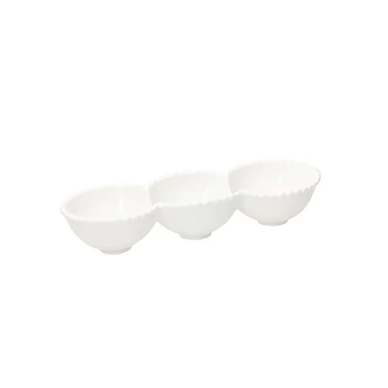 Prezzo Conveniente Antipastiera 3 scomparti 27,5 cm x 9 cm x H 5 cm Pearl Porcellana